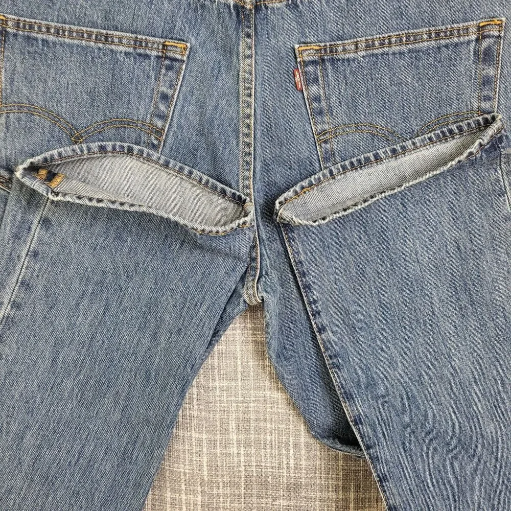 Levi's 501 Jeans Original Button Fly Straight Leg Lt-Med 38X30 (act. in pics)